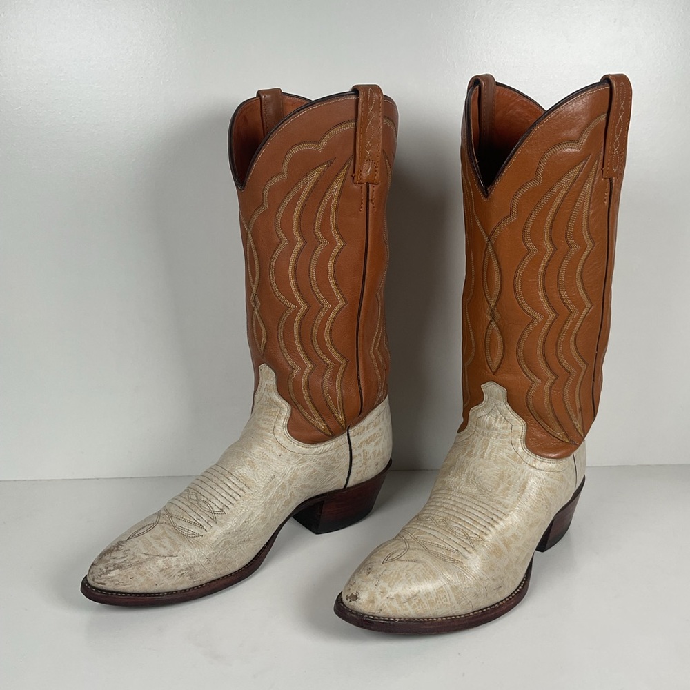 Vintage J. Chisholm Antelope Cowboy Boots | Exotic | USA Made | Men’s 9.5 D